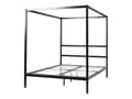Miniatyrbillede 6 af 9: Himmelseng sort metal 140 x 200 cm dobbeltseng industriel minimalistisk