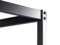 Miniatyrbillede 7 af 9: Himmelseng sort metal 140 x 200 cm dobbeltseng industriel minimalistisk