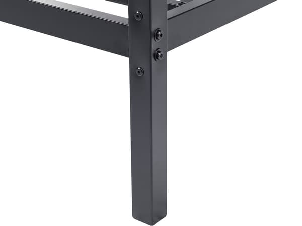 Himmelseng sort metal 140 x 200 cm dobbeltseng industriel minimalistisk