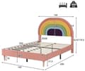 Miniatyrbillede 3 af 7: med lamelramme og hovedgærde, ungdomsseng, til voksne og teenagere, trælamelstøtte, nem montering