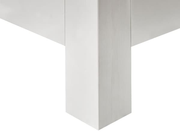 Sängram Vit Tall Trä Enkel Storlek 90 x 200 cm Spjälgavel Minimalist