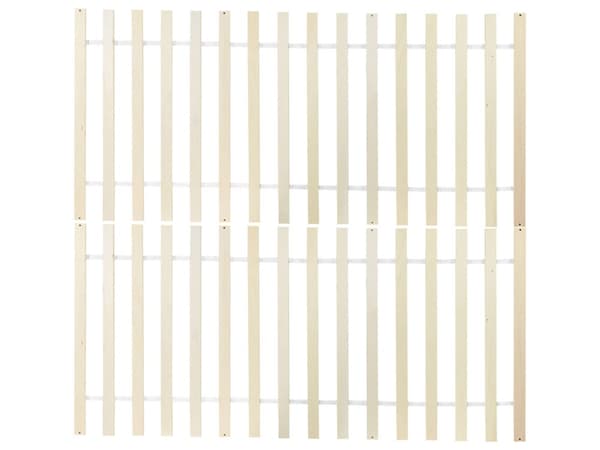 Sängram Vit Tall Trä Dubbel Storlek 160 x 200 cm Spjälgavel Minimalist