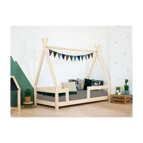 Litsimple i trä - Benlemi - NAKANA tipi - 90x190cm - Beige - Att montera själv