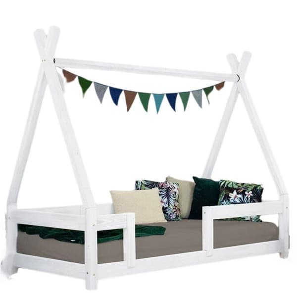 Benlemi - DO-0003/90X160-BIL - NAKANA tipi trä enkelsäng Vit 90x160cm