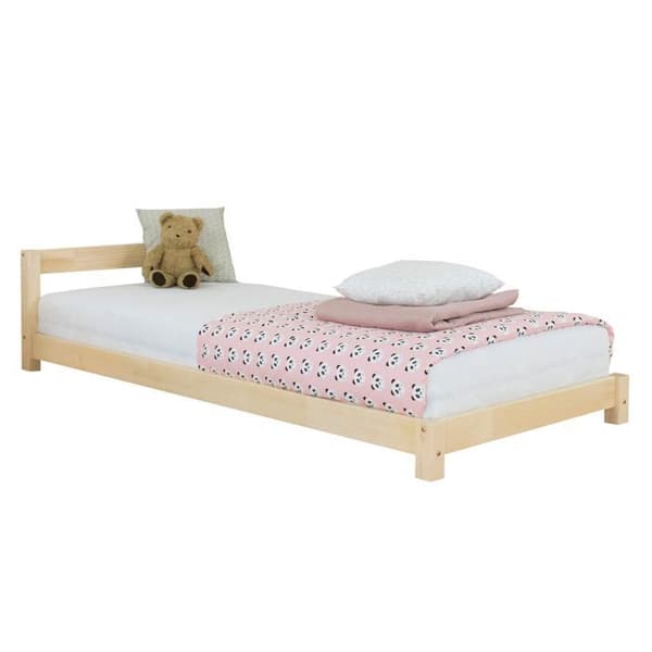 Säng i trä - Benlemi - DRÖMLIK - 90x180cm - Beige - Lättmonterad
