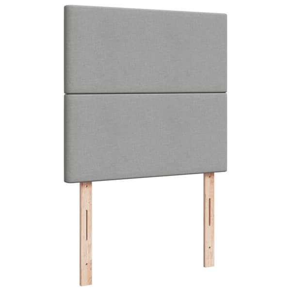 vidaXL kontinentalseng med madras 100x200 cm stof lysegrå