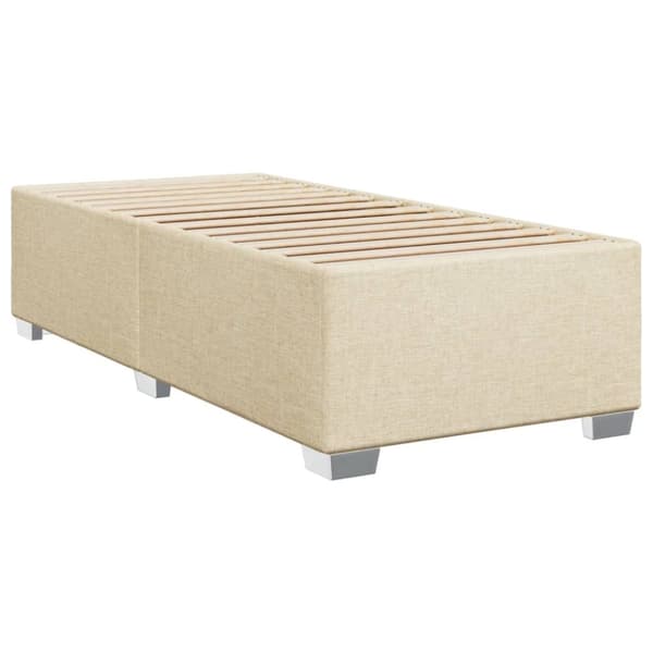 vidaXL kontinentalseng med madras 90x200 cm stof cremefarvet