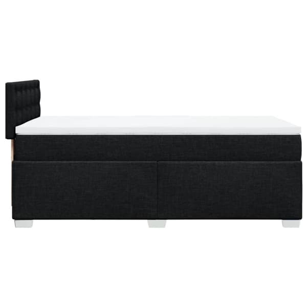 vidaXL kontinentalseng med madras 90x200 cm stof sort