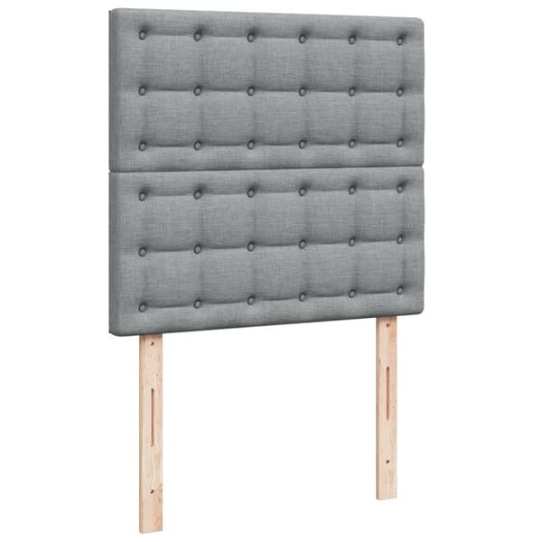 vidaXL kontinentalseng med madras 100x200 cm stof lysegrå