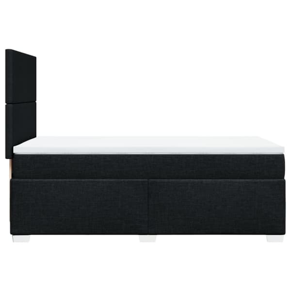 vidaXL kontinentalseng med madras 90x200 cm stof sort