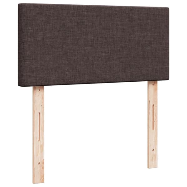 vidaXL kontinentalseng med madras 90x200 cm stof mørkebrun