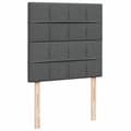 Miniatyrbild 10 av 11: vidaXL Ramsäng med madrass mörkgrå 90x200 cm tyg