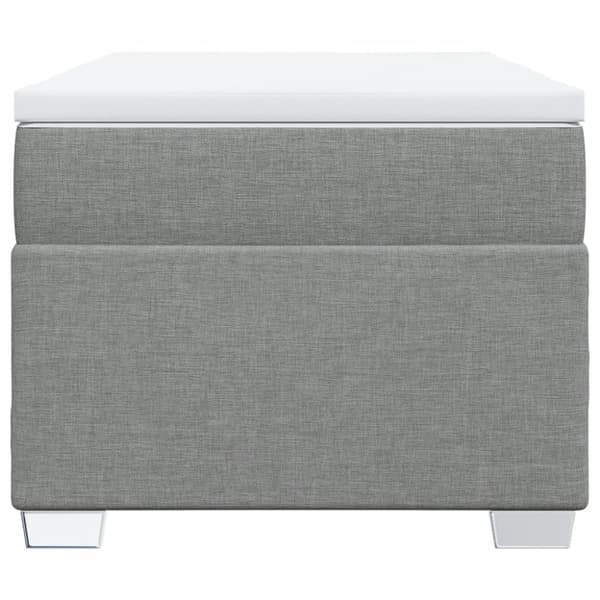 vidaXL kontinentalseng med madras 90x200 cm stof lysegrå