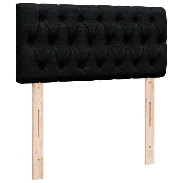 vidaXL kontinentalseng med madras 100x200 cm stof sort