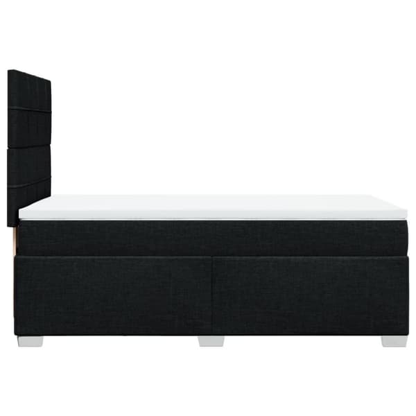 vidaXL Ramsäng med madrass svart 100x200 cm tyg