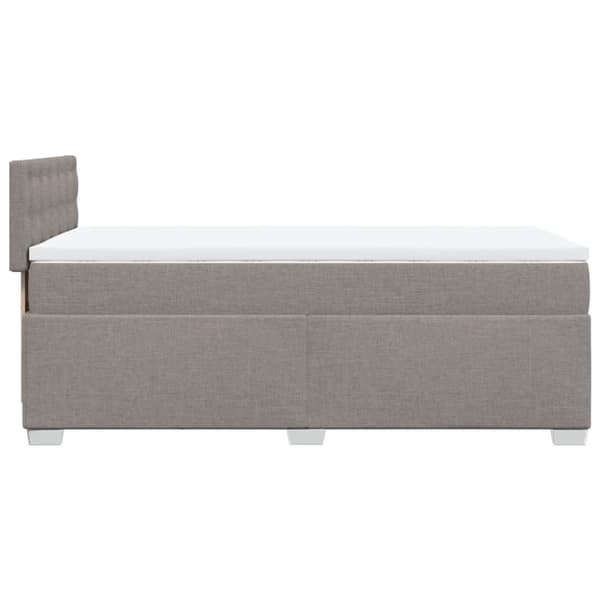vidaXL Ramsäng med madrass taupe 80x200 cm tyg