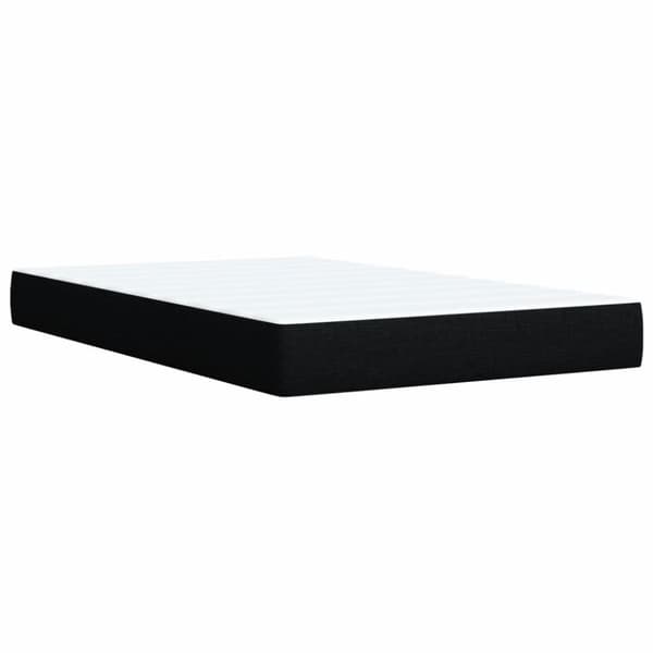 vidaXL kontinentalseng med madras 90x190 cm stof sort