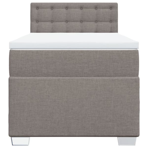 vidaXL kontinentalseng med madras 80x200 cm stof gråbrun