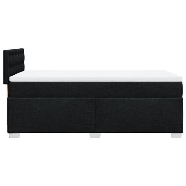 vidaXL kontinentalseng med madras 90x190 cm stof sort