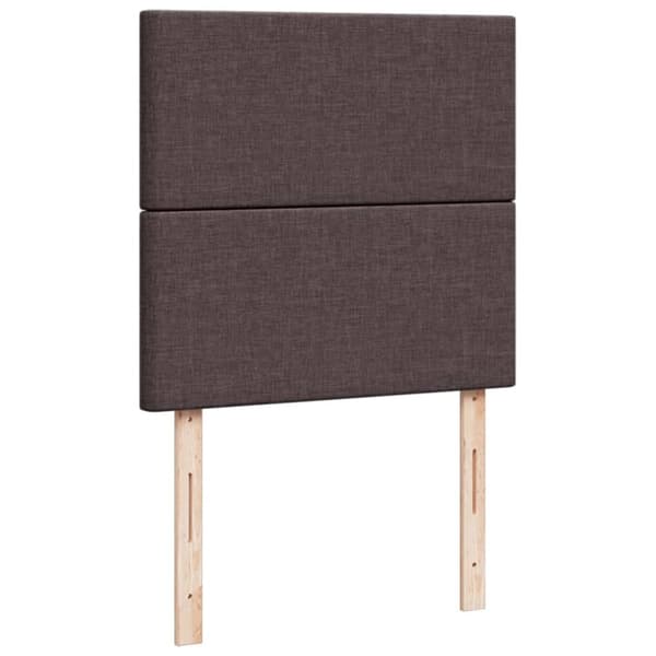 vidaXL kontinentalseng med madras 100x200 cm stof mørkebrun