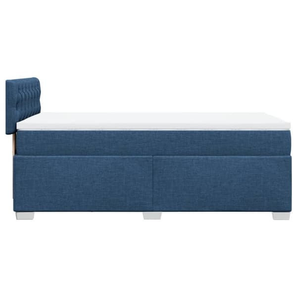 vidaXL kontinentalseng med madras 100x200 cm stof blå