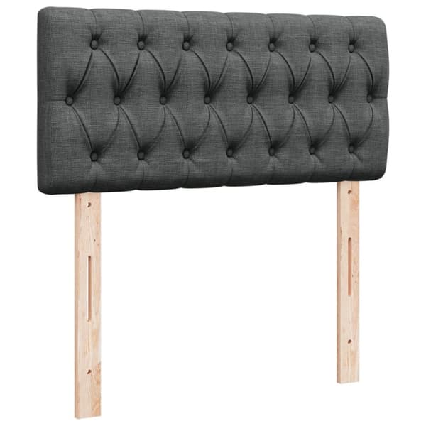 vidaXL Ramsäng med madrass mörkgrå 80x200 cm tyg