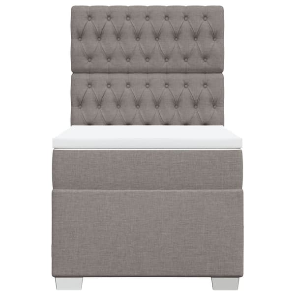 vidaXL Ramsäng med madrass taupe 100x200 cm tyg