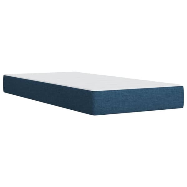 vidaXL Ramsäng med madrass blå 100x200 cm tyg