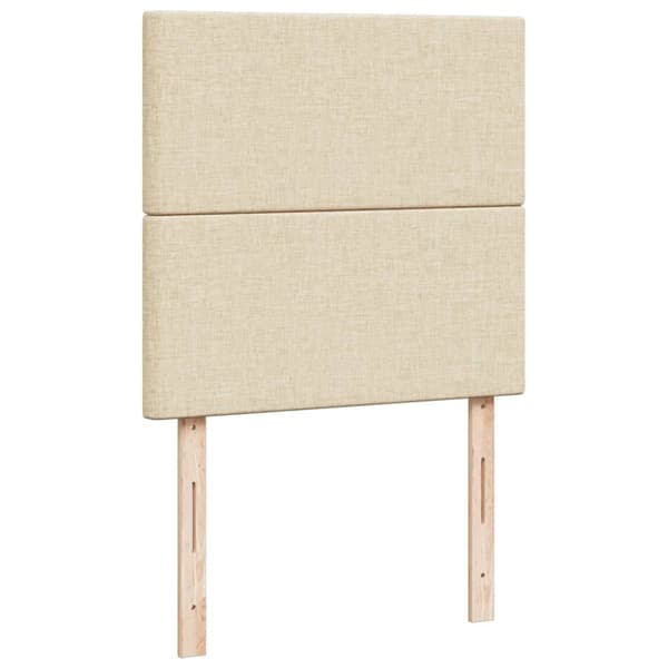 vidaXL kontinentalseng med madras 90x190 cm stof cremefarvet