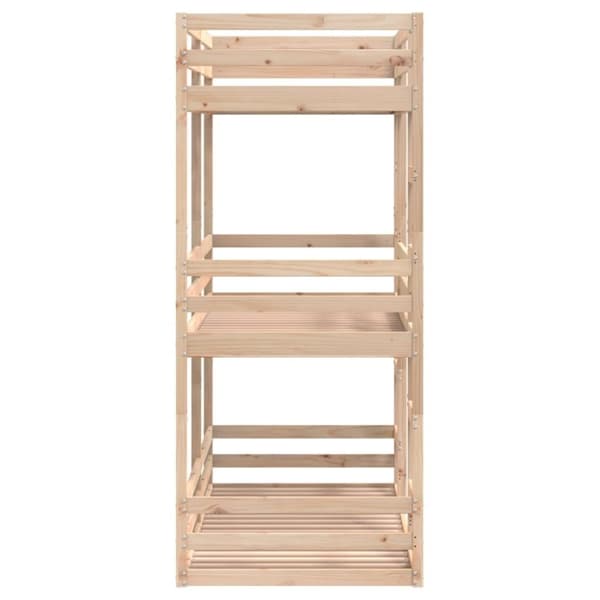 vidaXL Trippel køyeseng 75x190 cm heltre furu