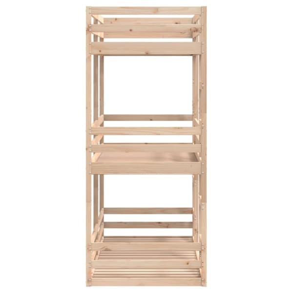 vidaXL tredobbelt køjeseng 90x190 cm massivt fyrretræ