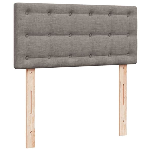 vidaXL kontinentalseng med madras 90x200 cm stof gråbrun