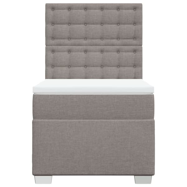 vidaXL Ramsäng med madrass taupe 80x200 cm tyg