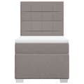 Miniatyrbild 5 av 11: vidaXL Ramsäng med madrass taupe 80x200 cm tyg