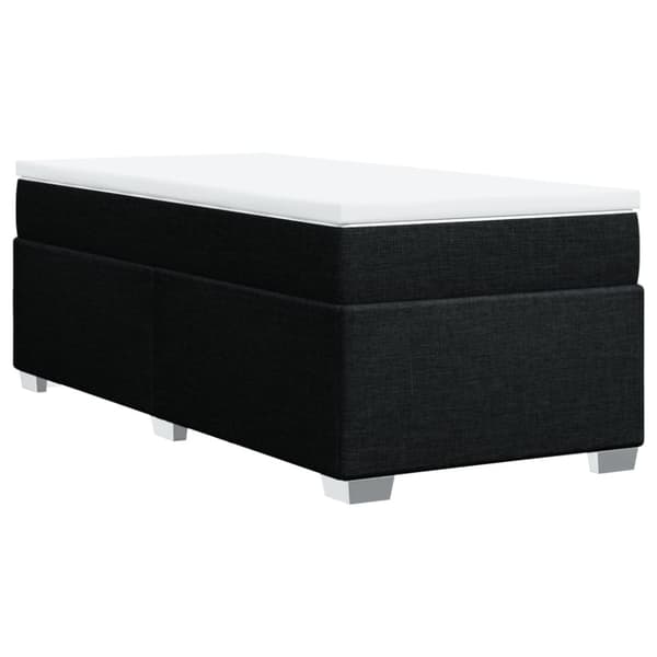 vidaXL kontinentalseng med madras 90x190 cm stof sort