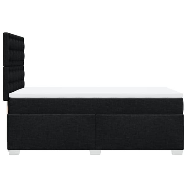 vidaXL kontinentalseng med madras 90x190 cm stof sort