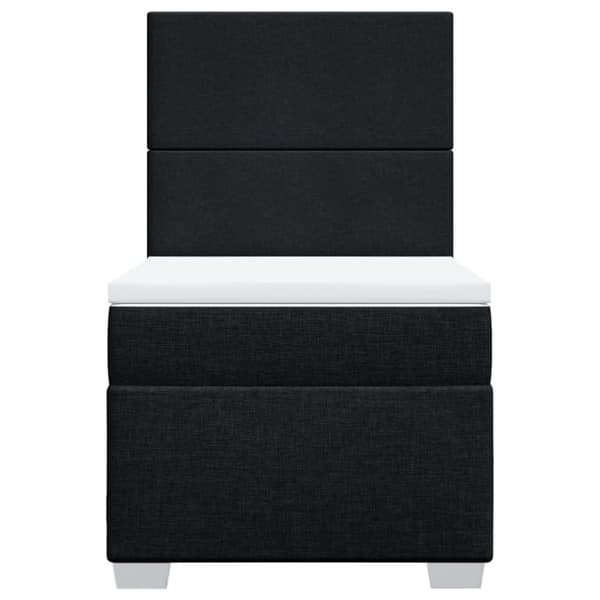 vidaXL kontinentalseng med madras 90x190 cm stof sort