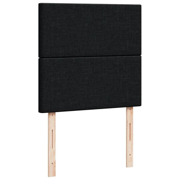 vidaXL kontinentalseng med madras 90x190 cm stof sort