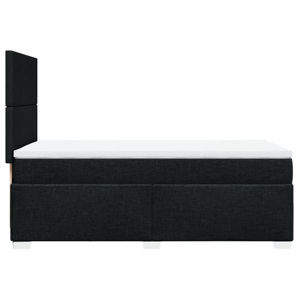 vidaXL kontinentalseng med madras 90x190 cm stof sort