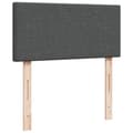 Miniatyrbilde 8 av 11: vidaXL Seng med madrass boksfjær mørkegrå 100x200 cm stoff