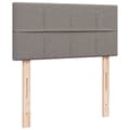 Miniatyrbilde 8 av 11: vidaXL Seng med madrass boksfjær gråbrun 100x200 cm stoff
