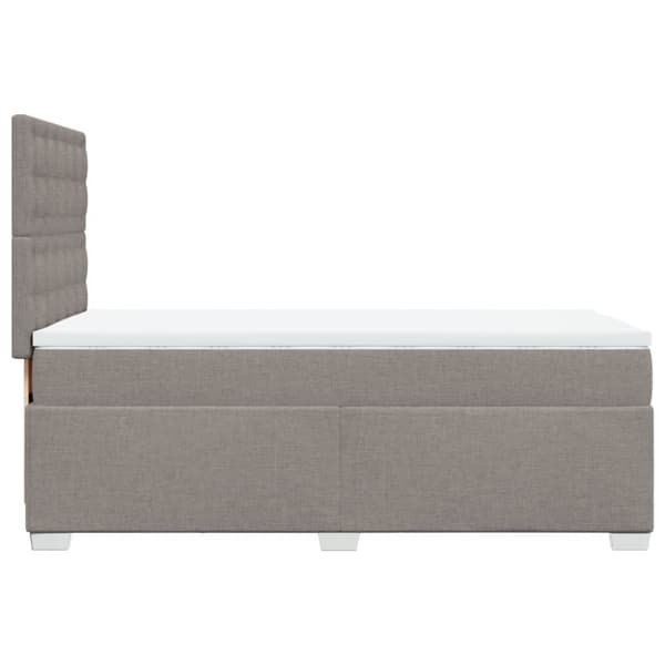 vidaXL Ramsäng med madrass taupe 80x200 cm tyg