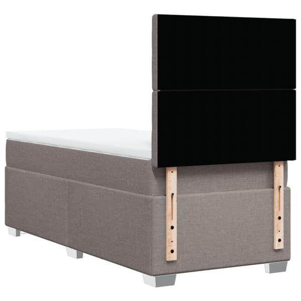 vidaXL Ramsäng med madrass taupe 80x200 cm tyg