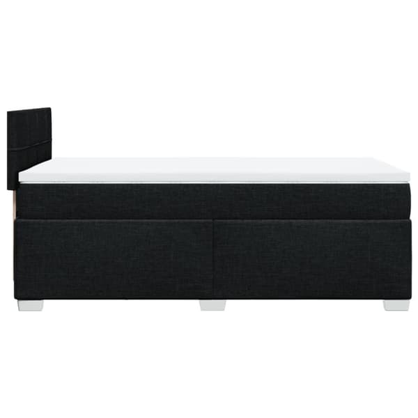 vidaXL kontinentalseng med madras 80x200 cm stof sort