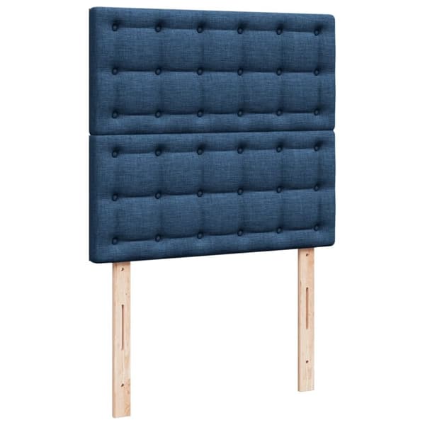 vidaXL kontinentalseng med madras 100x200 cm stof blå