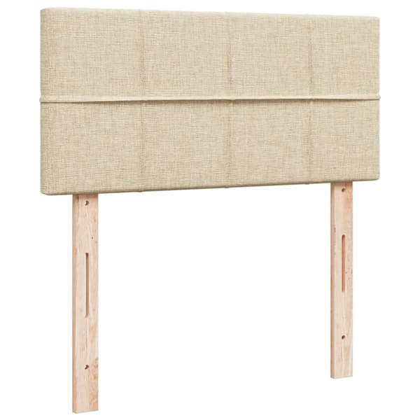 vidaXL kontinentalseng med madras 80x200 cm stof cremefarvet