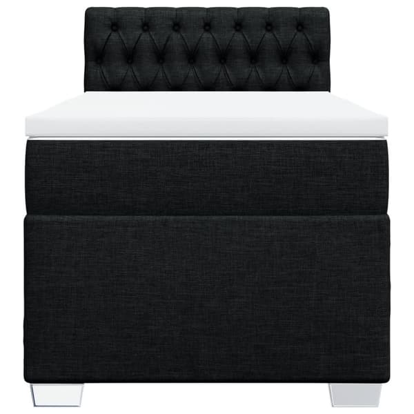vidaXL Jenkkisänky patjalla musta 100x200 cm kangas