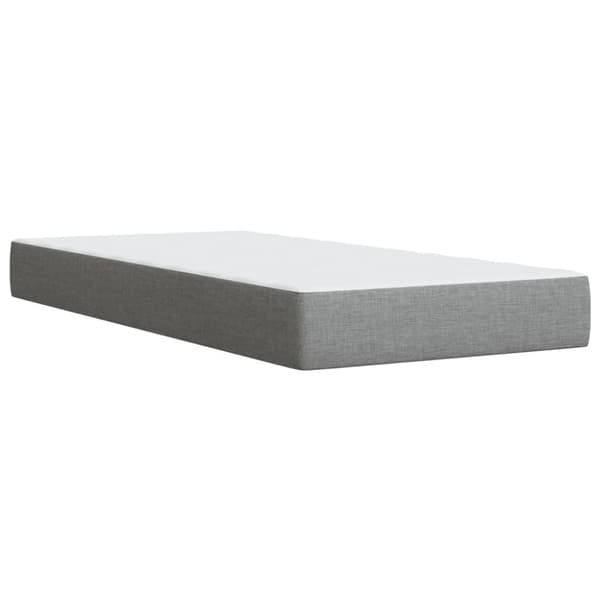 vidaXL Ramsäng med madrass ljusgrå 90x190 cm tyg