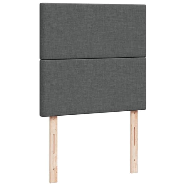 vidaXL kontinentalseng med madras 90x190 cm stof mørkegrå