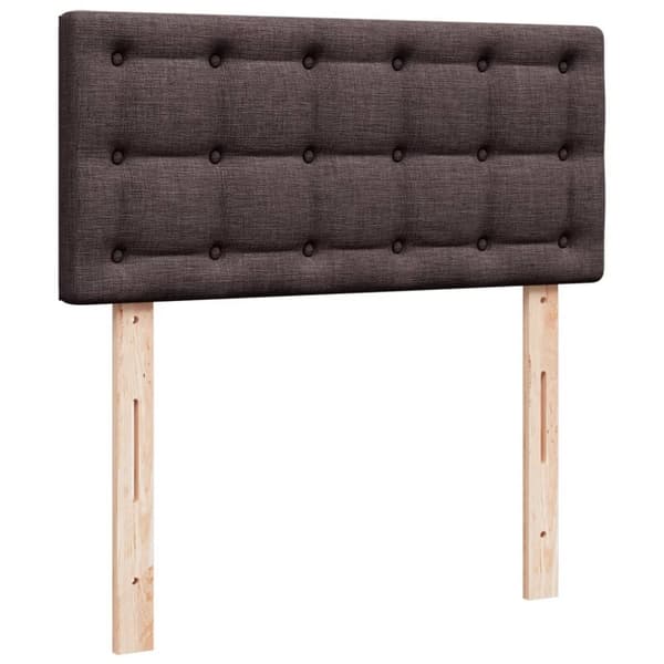 vidaXL kontinentalseng med madras 90x190 cm stof mørkebrun
